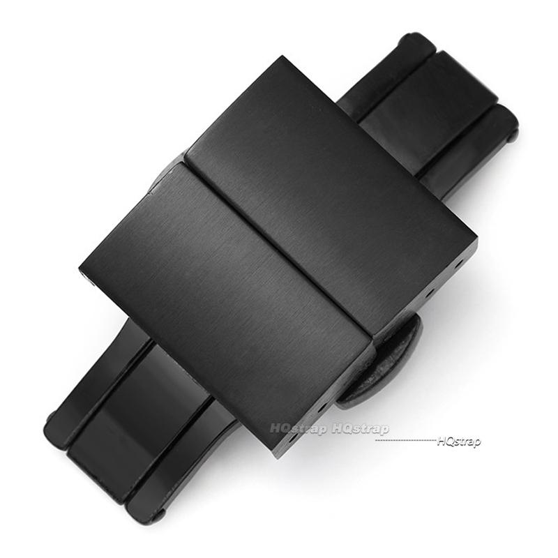 16mm 18mm 20mm 22mm Watch Clasp Folding Buckle Solid Stainless Steel Men Women Watch Buckle Double Click Butterfly Watch Button