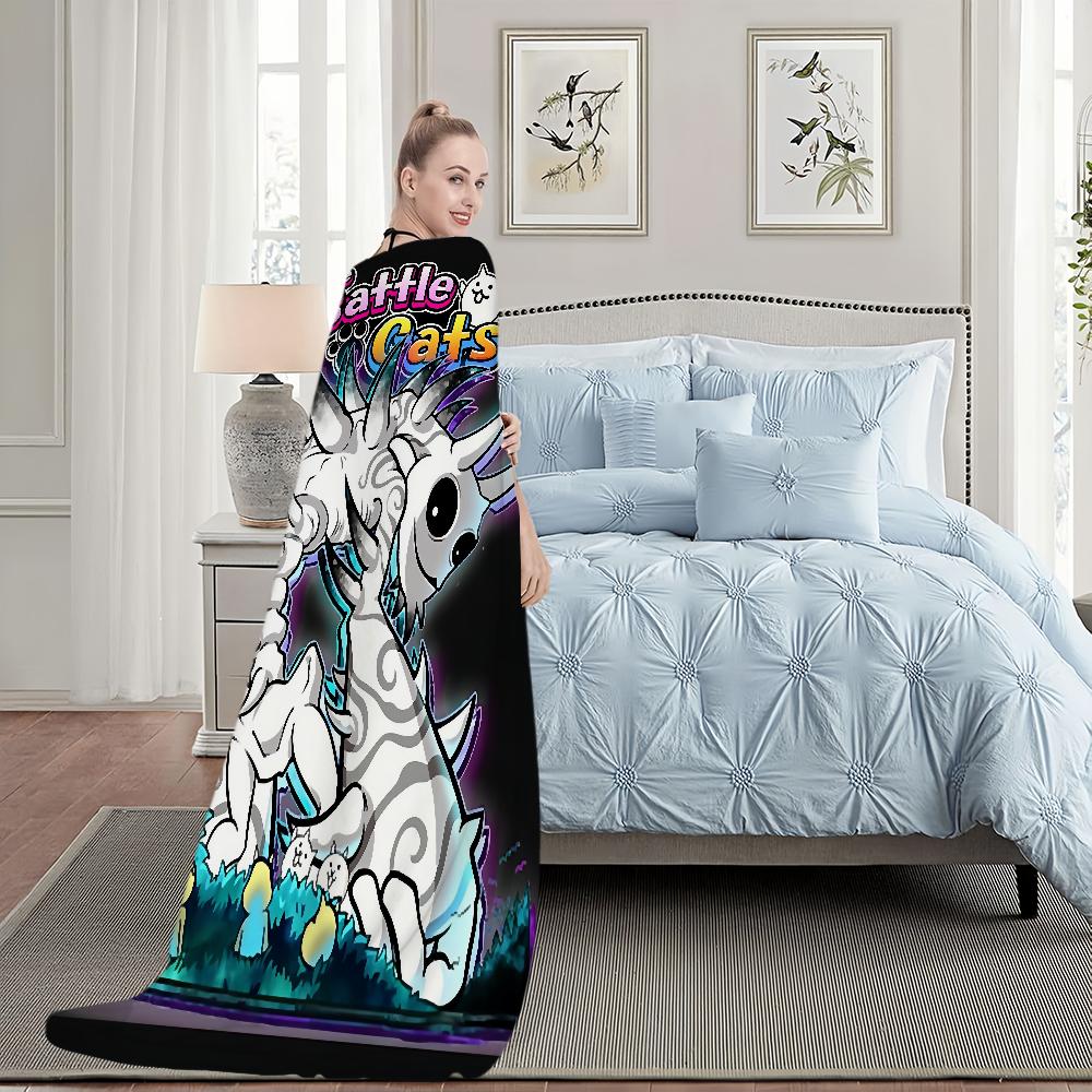 Game art Warm Soft Plush Nap Blankets Sofa rug for Living Room The B-Battle Cats Office Bedroom Home Travel Kid Gifts Flannel