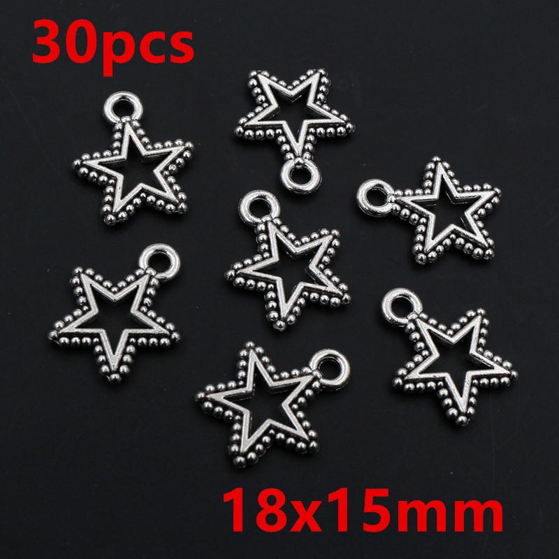 10-50pcs Alloy Metal Star Charms Pendant for Necklace Bracelet Earrings DIY Jewelry Making Accessories Findings Crafts