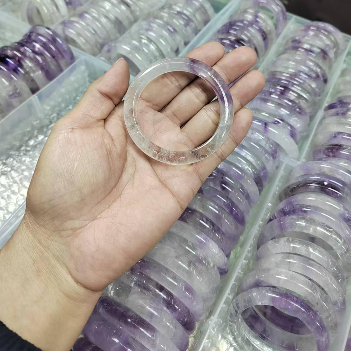 Uruguayan Amethyst  Super Seven Bracelet: Deep Violet Women s Circle Diameter 58-59