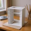 Desktop Cd Organizer Slotted Storage Rack Smooth OpenFrame Disc Black Vertical