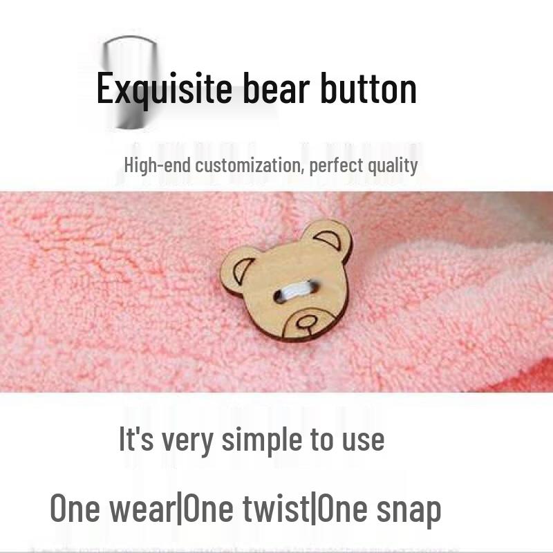 Coral Fleece Quick-Dry Hair Towel Cap - Super Absorbent, Soft Bath Head Wrap