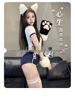 Japanese Pure Desire Women's Sexy Lingerie Cosplay Set with Open Crotch and Quick-Release Gymnastics Suit