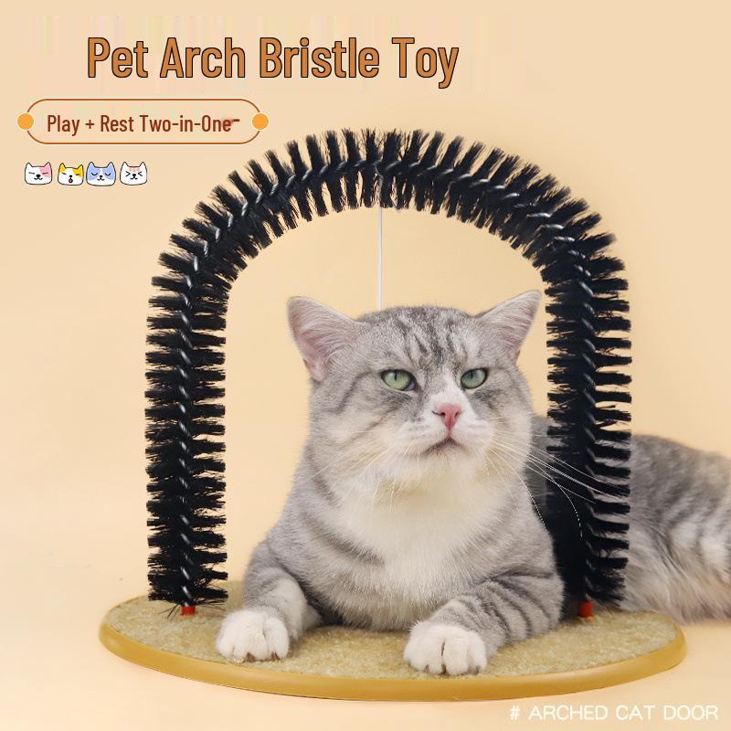 Cat Arch Massager: Automatic Rubbing, Scratching & Brushing Device for Itching Relief and Hair Care.