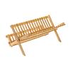Estante Secador de Platos Plegable de Bambú Estante Escurridor Multiusos para Platos, Tazones y Utensilios de Cocina