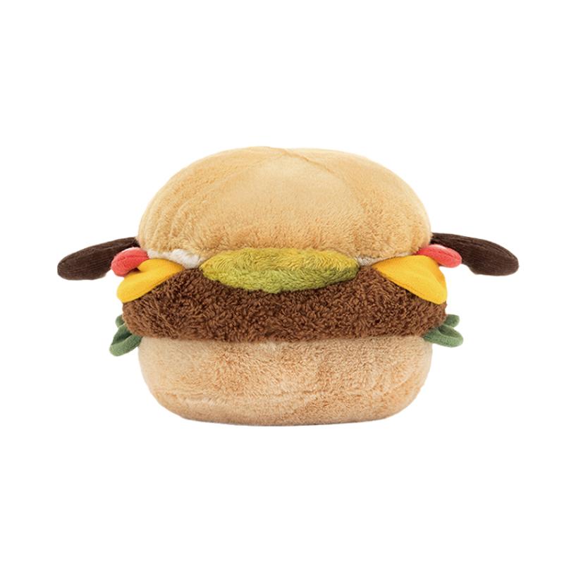 JELLYCAT Fun Food Series Hamburger Cute Doll Plush Doll 11cm Tall