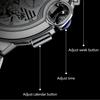 Luxury Business Male Watch Date Week Stainless Steel Tourbillon Men Clock Waterproof Automatic Mechanical Men's Watches