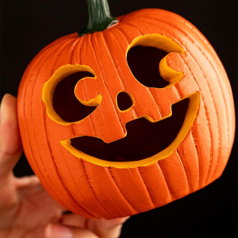 Multi-Color Harvest Festival Ornaments Hollow Pumpkin Statue Halloween Pumpkin Ornaments  Autumn