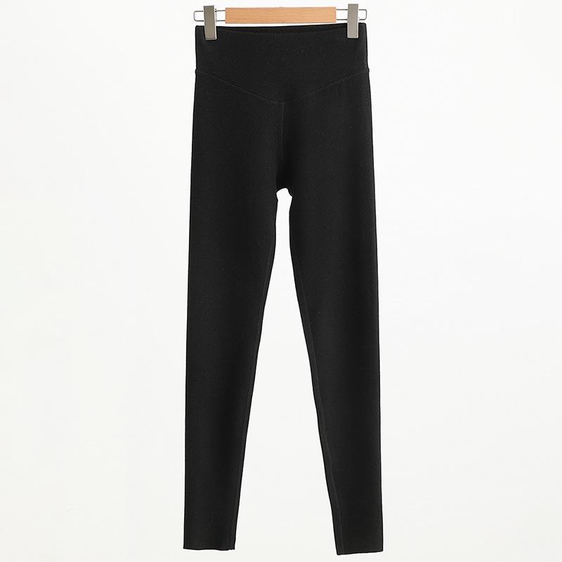Women's High-Waisted Cashmere Silk Thermal Pants with Antibacterial Fleece Lining
