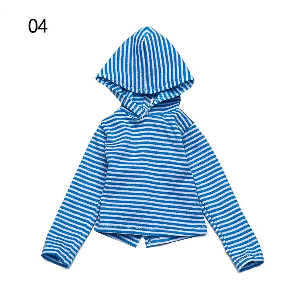 

Toys Fashion Accessories Girls Gift Cotton Sweatshirt Doll Clothes 1/3 1/4 1/6 Stripe Hoodies 4