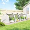 395 x 100 cm Low Tunnel Greenhouse - White