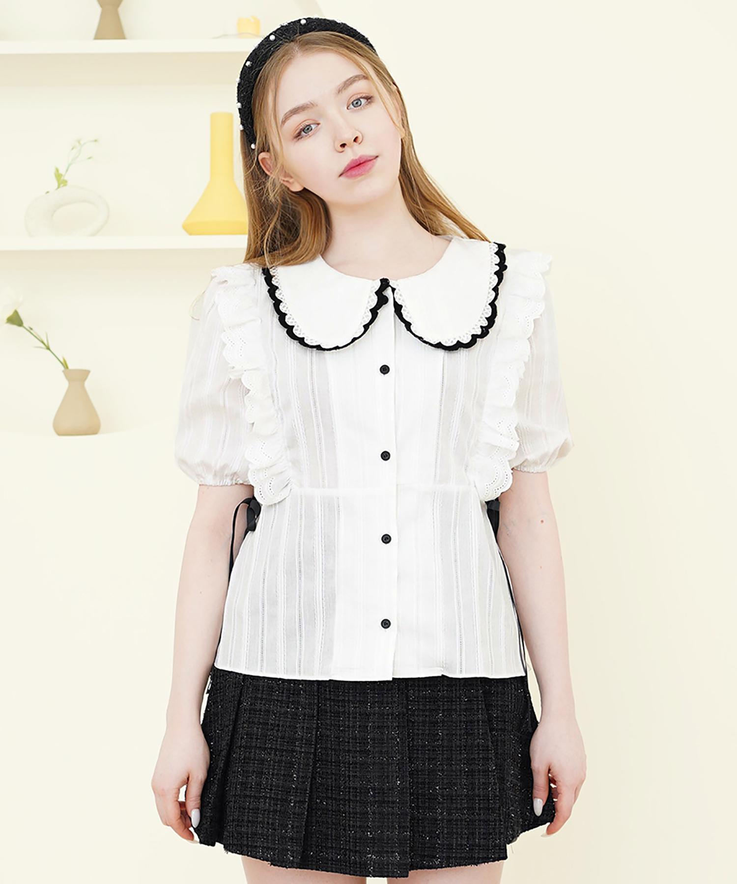 Kathrin Cotton Volume Blouse White