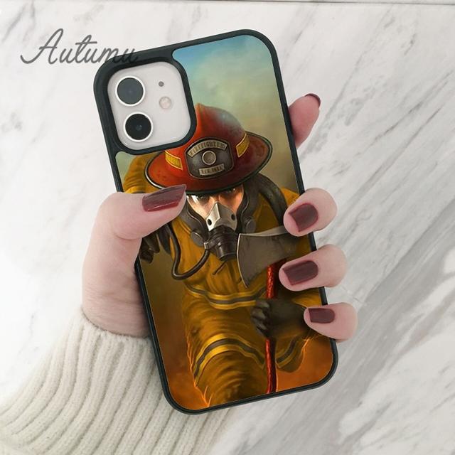 

Чехол для телефона Fireman для iPhone 11 12 13 14 Pro Max mini X XR XS SE 2020 5 6S 7 8 Plus Samsung Galaxy S21 S22 Cover shell Samsung S22ultra