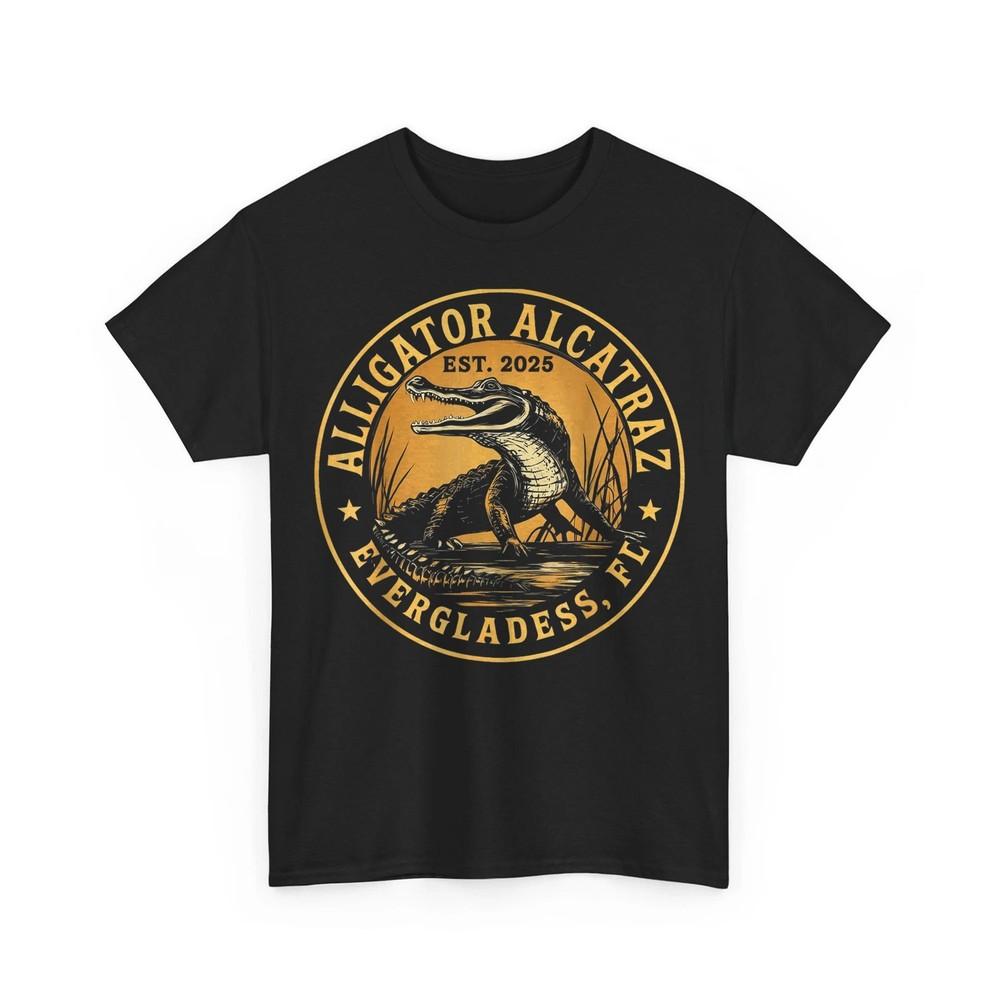 

Alligator Alcatraz Florida Everglades Parody Design T-Shirt 4XL