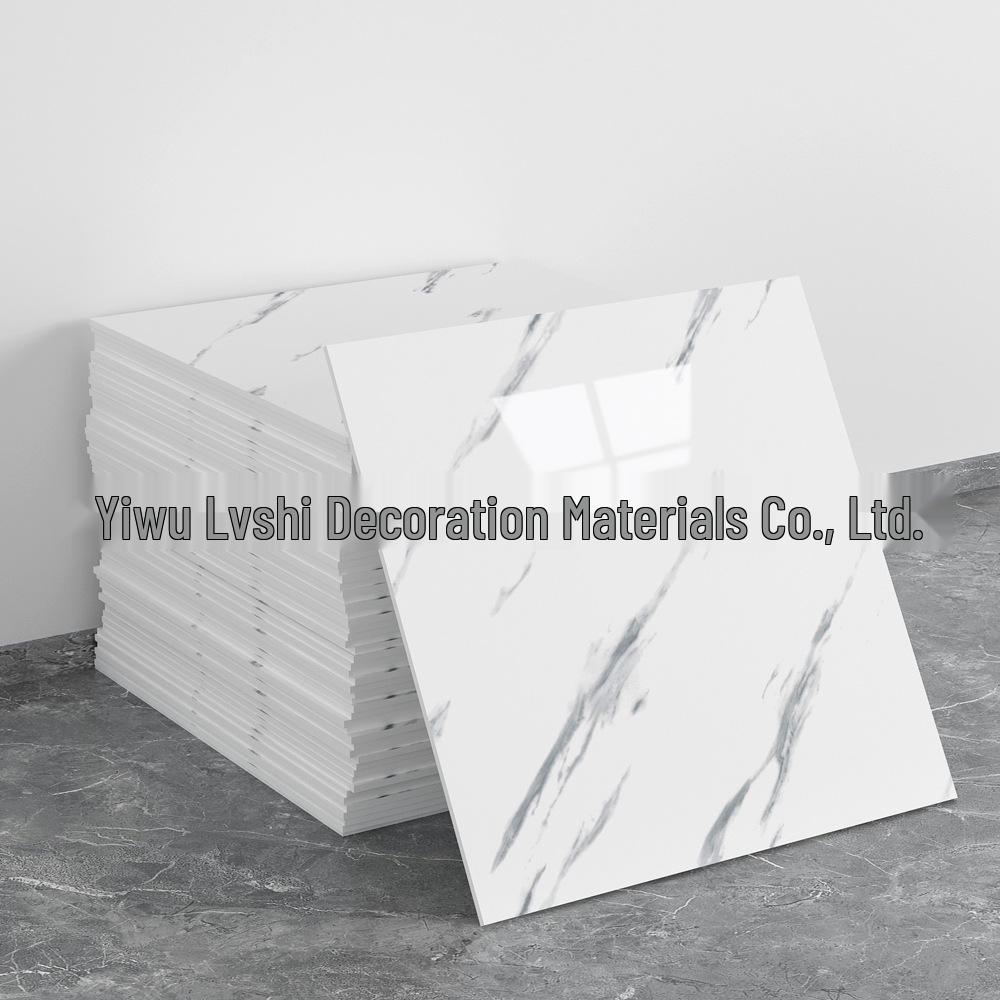 Self-Adhesive Pink Marble Wallpaper: Waterproof, Heat-Resistant Wall Sticker with Aluminum Plastic Panel