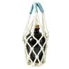 Bag For Water Bottle Handwoven Mesh Portable With Handle Drink Carrier Bag For Shopping Work Travel Daily Outdoor