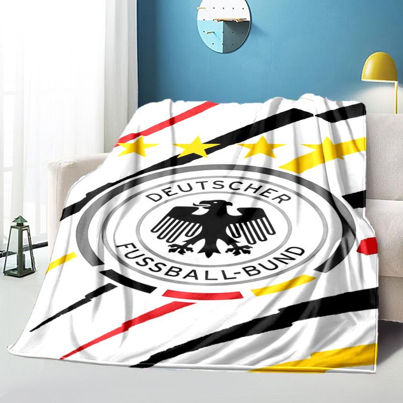German Football Emblem Printed Throws Blanket Soft Flannel Blankets for Couch Bed Gifts for Men Women Picnic blanket Christmas gifts