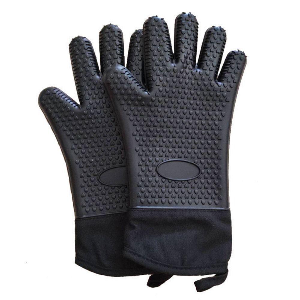 Flexible Baking Gloves Double Layer Kitchen Gloves Baking Utensils Oven Mitts  For Microwave