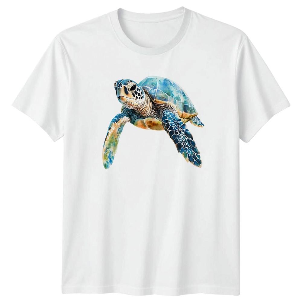 Watercolor Sea Turtle TShirt Marine Life Nature Gift For Him And Her S