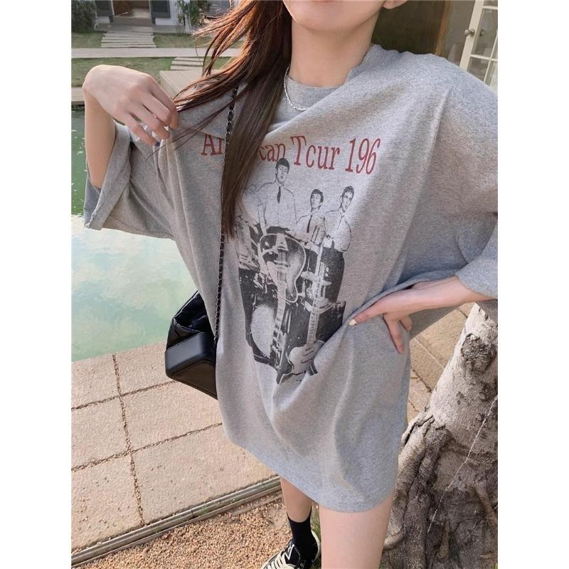 Plus Size Summer New Korean Style Loose Belly-covering Half-sleeved Tops Fashionable Short-sleeved T-shirt