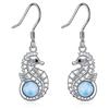 Charm Female Seahorse Animal Drop Earrings Cute Trendy Bridal Silver Color Dangle Wedding For Women