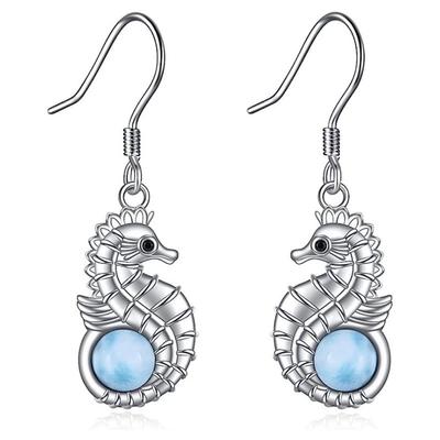 Charm Damen Seepferdchen Tier Hängeohrringe Süß Trendig Braut Silberfarbe Hängend Hochzeit Für Frauen