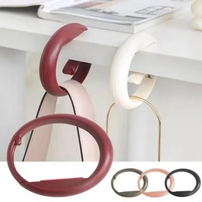 New Portable Desk Side Hanging Bag Hook Multifunctional Adjustable Bag Hanger Removable Plastic Travel Bag Organizer