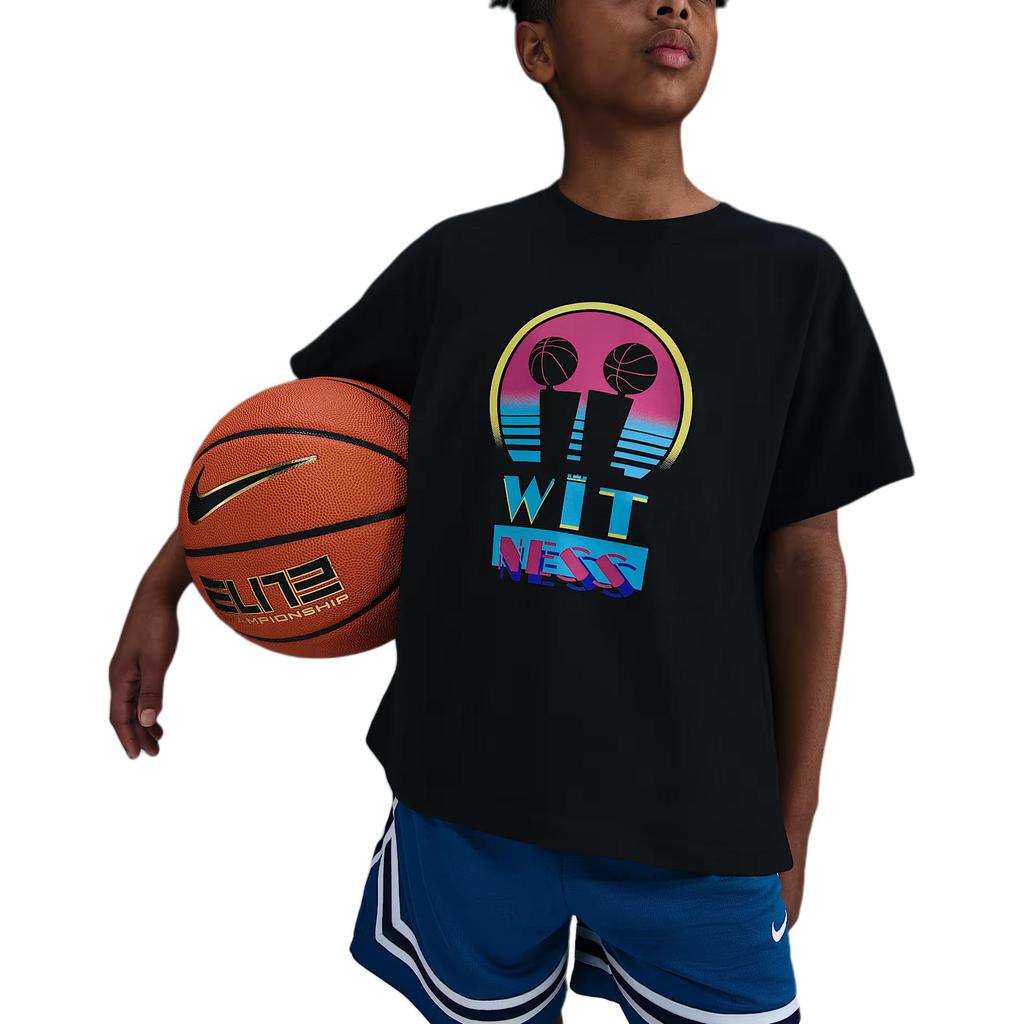 Nike T-Shirt FW25 LeBron Miami Twice Letter Round Neck Pullover Short Sleeve Kids Tops IM6656-010