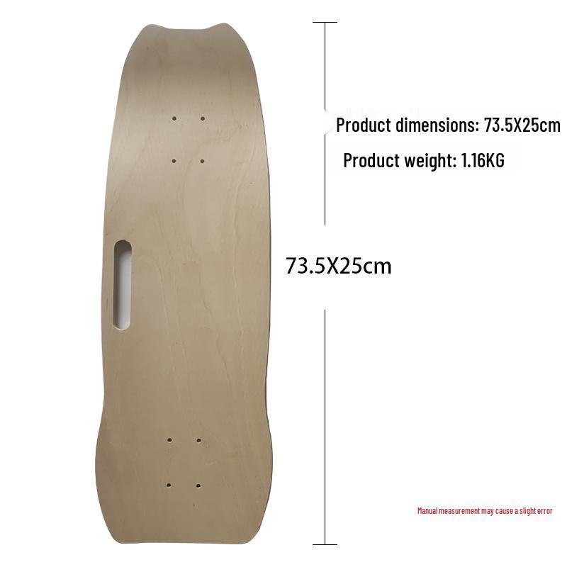 Solid Wood Kids Skateboard Deck - Double Kick DIY Graffiti Board for Art & Camping Table Accessories