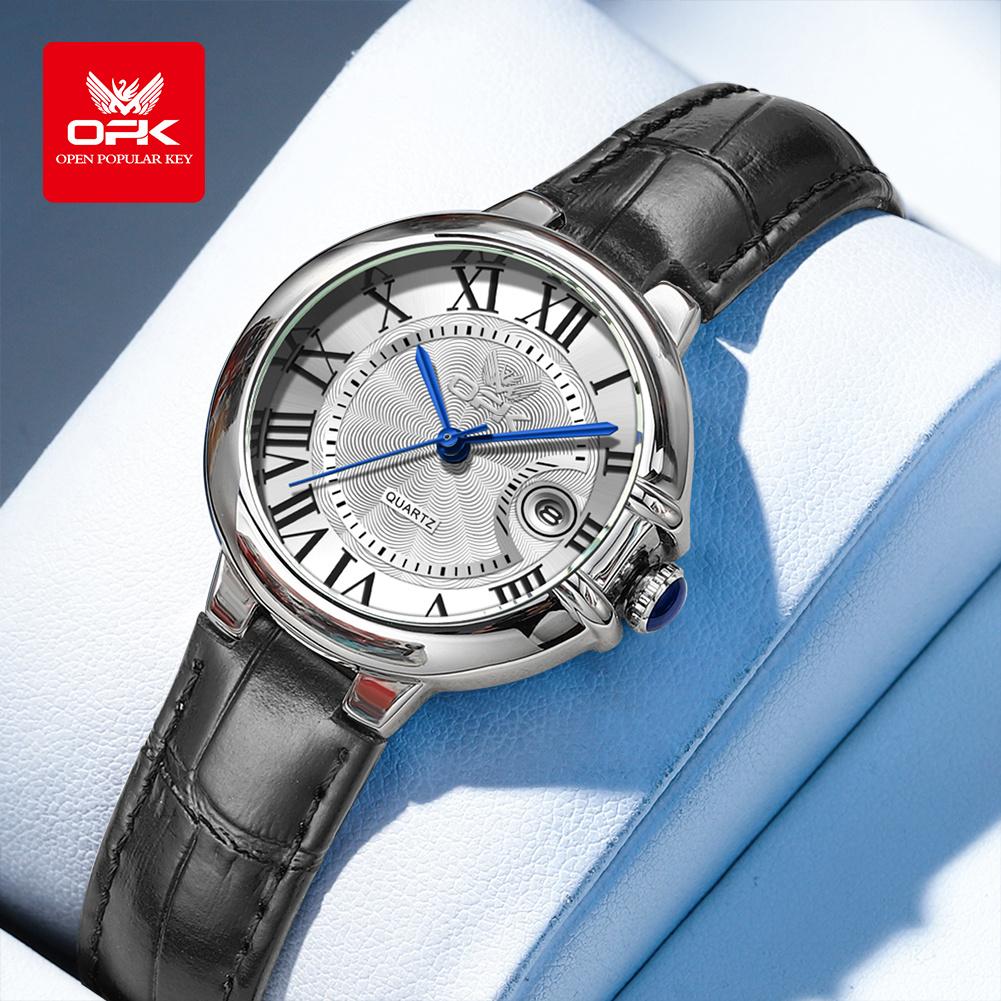 OPK 6039 Women's Watches Deep Waterproof Calendar Ladies Hand Clock