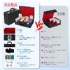 HIMOMO Storage Box for Trading Attache PU 10 Holds Black and Perfect for New Christmas Presents Cards, 4-Column Case, Leather, Compartments, Handheld,