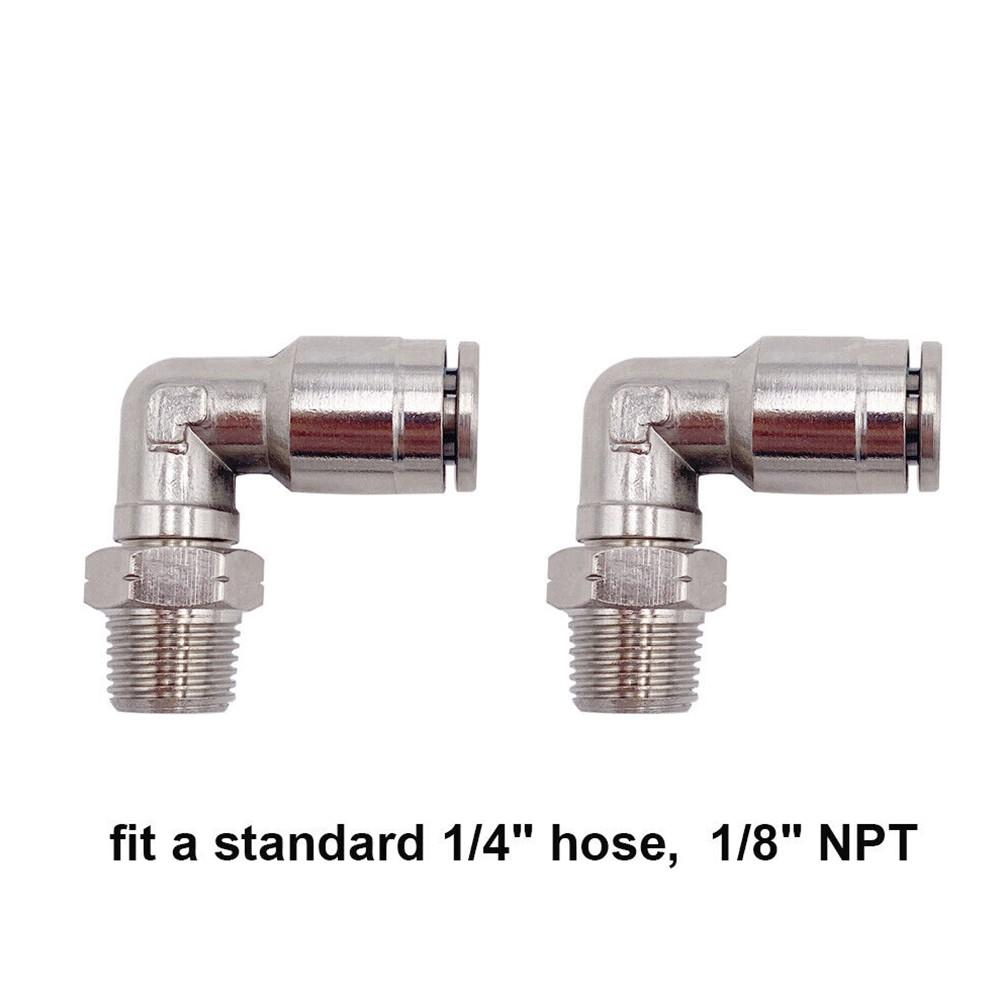 2pcs 90 Degree Swivel Elbow Macro Air/Gas Line Hose Fittings
