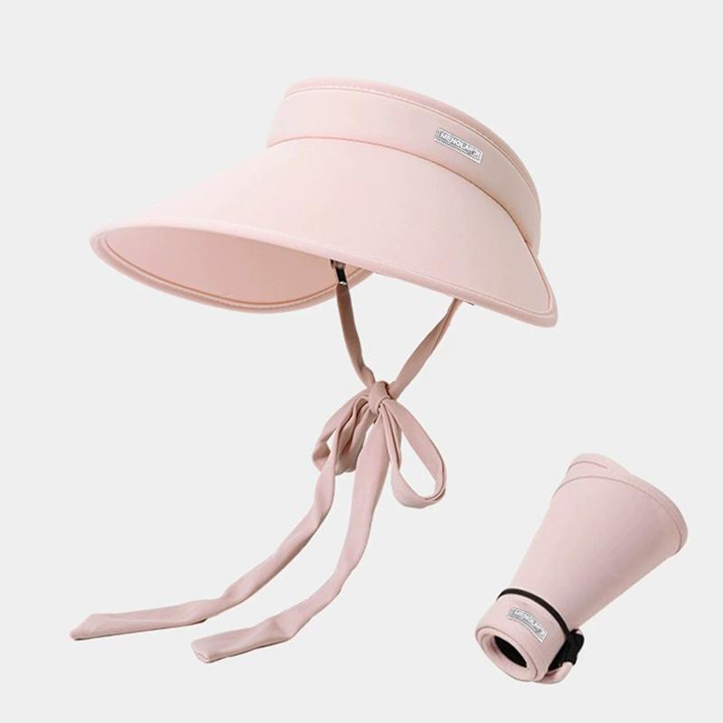 Summer Women Wide Brim Sun Hat With Long Ribbon Suncreen Ice Silk Outdoor Bicycling Beach Cap Visor Uv Protection Sunshade Hats