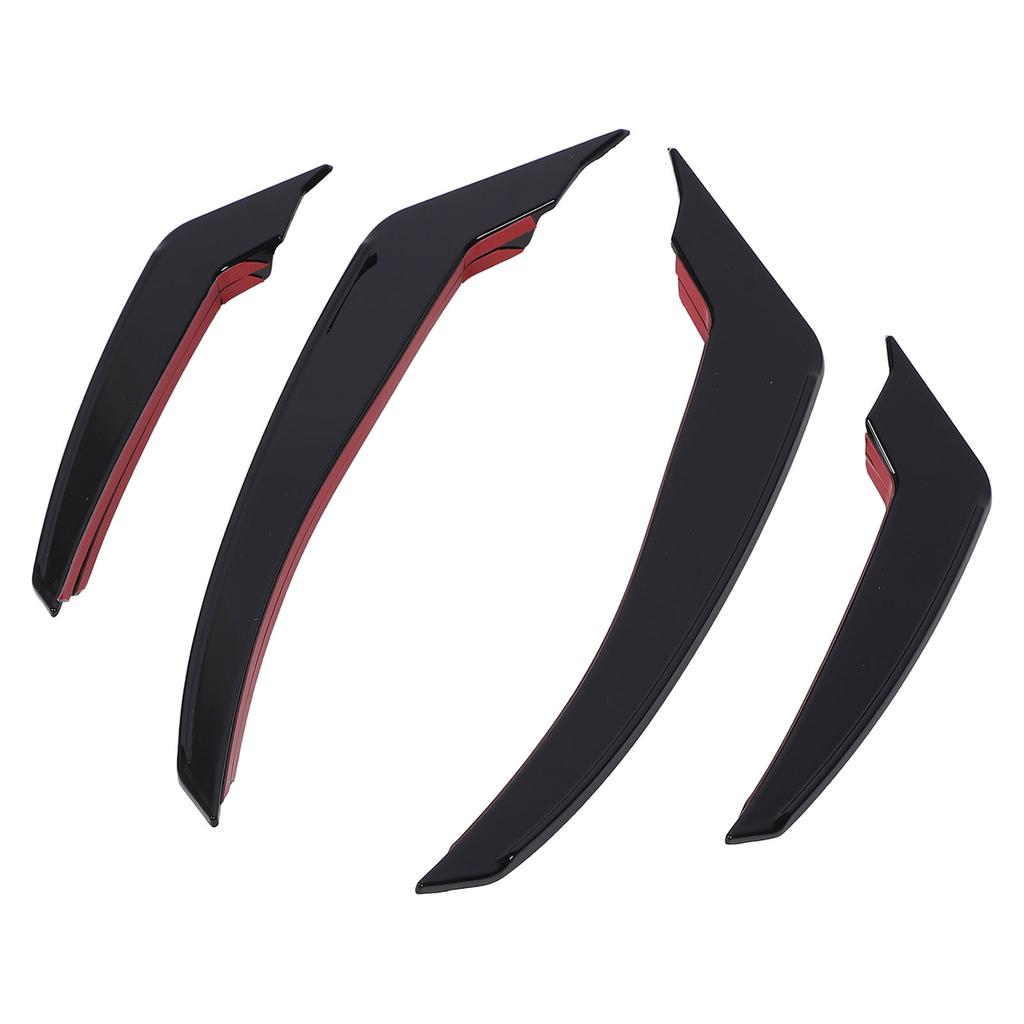 Front Bumper Spoiler Canards Decorative Aerodynamic Bumper Lip Splitter Fin Trim for Stelvio 2017 and After Set of 4
