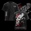 Jujutsu Kaisen Anime T-shirt Ryomen Sukuna Washed T Shirt Men Women Clothing Oversized Short Sleeve Casual Cotton Tees Tops
