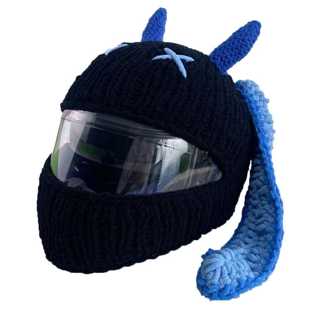 Universal Plush Motorcycle Helmet Cover for Full Rabbit Plush Helmet Covers for Christmas Gifts Motorcycle Helmet Decoration Styling