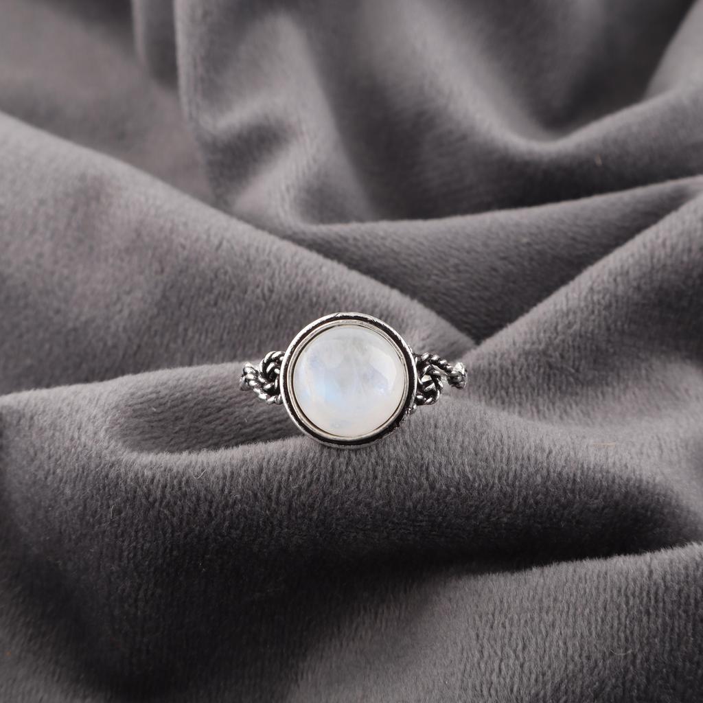 Rainbow Moonstone Ring Gemstone Jewelry, 925 Solid Sterling Silver Ring, Handmade Beautiful Jewelry Gift For Her