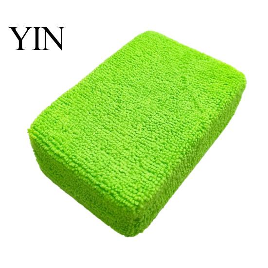 Non Scratch Glass Tile Cleaner Microfiber Car Wash Sponge, High Density Soft Cleaning Pad, Household Heavy Duty Dirt Removal Sponge Washable Reusable
