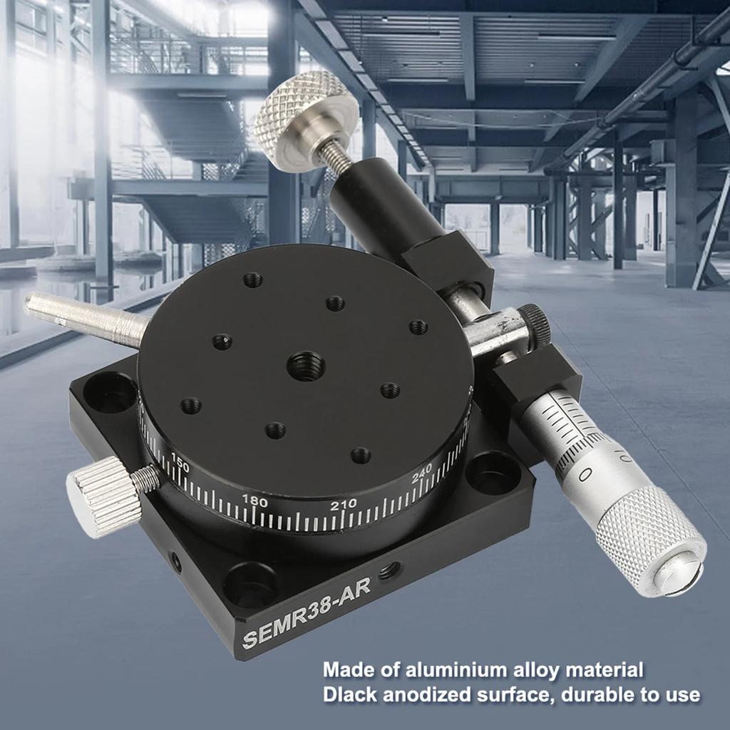 R Manuelle rotierende Gleitbühne R38 Manuelle Rotationsbühne Rotierendes Präzisionslager Gleitende Einstellbühne 38mm*20mm