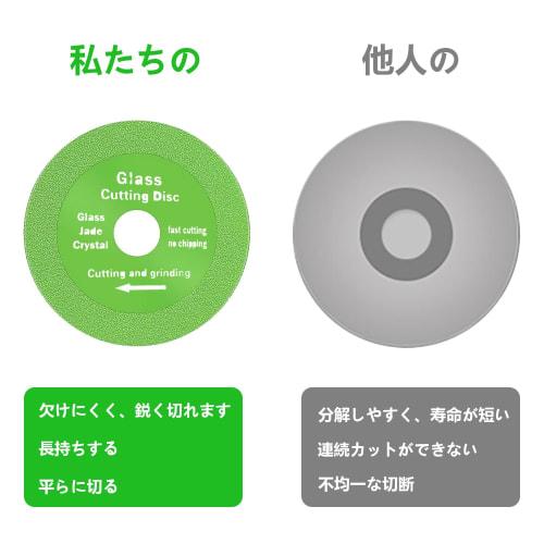 Glass Cutting Grinder, Diamond Disc, Glass Cutting Grinder, Glass Cutter, Diamond Cutter Sander, Blades: 100mm X 20mm, 2 Blades, Excellent Sharpness,