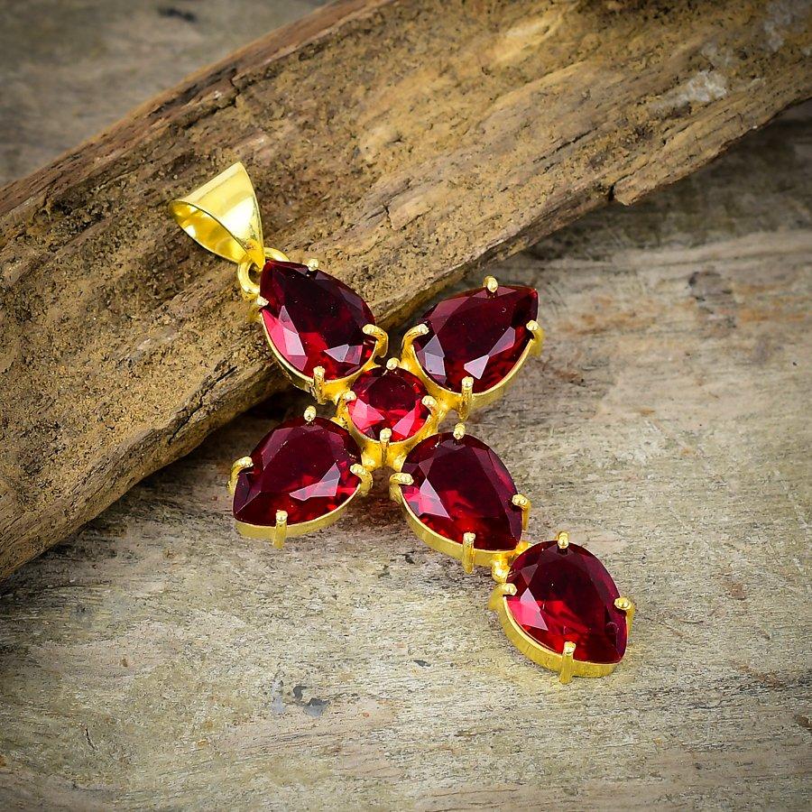 

Mozambique Garnet Gemstone 925 Sterling Silver Jewelry Pendant 2.44 M-205