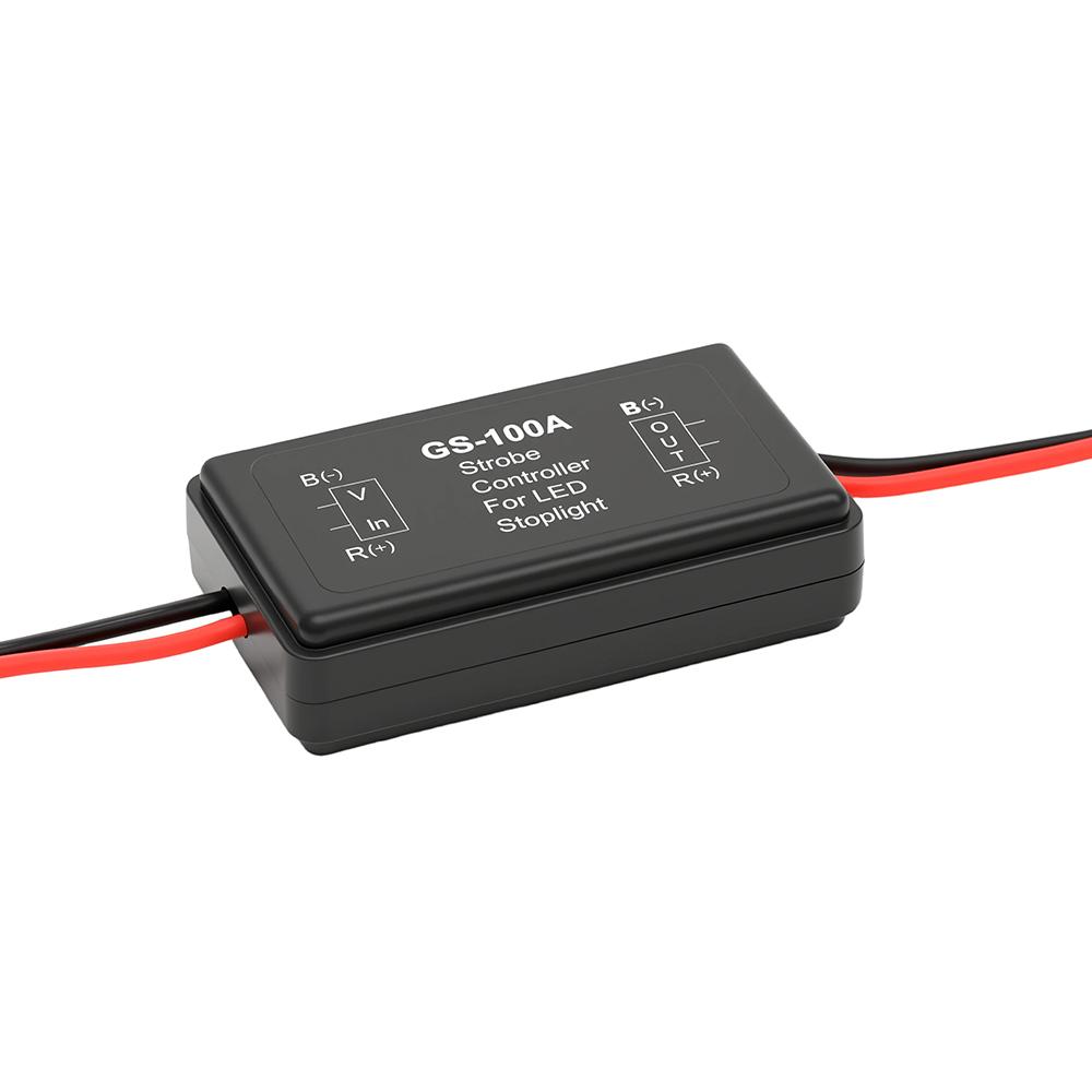 GS-100A Strobe Flasher Tail Lamp Safety Prompt Module Motorcycle LED Brake Light Controller Car Light Control