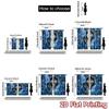 2D FLAT PRINTING 2pcs Curtains (Without Rod) Mystical Wolf and Blue Roses Modern Contemporary Curtains Prints Light Filtering