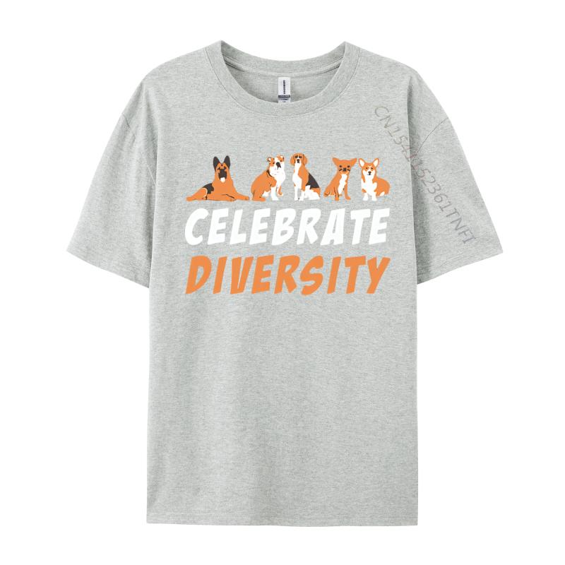 Clothing Tops Shirts Celebrate Diversity Shepard Bulldog Fitted Group Cotton Youth Top Tshirts Wholesale Tshirts 100 Pcs