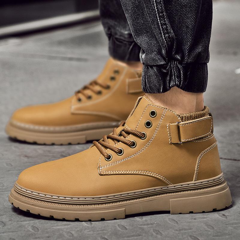 British Martin boots high-top winter men's shoes casual shoes outdoor breathable trendy British retro platform boots men