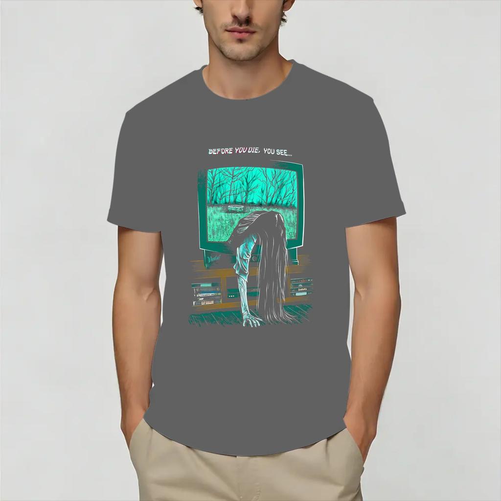 Rings T Shirt Beach Cotton Tshirts For Couple Hip Hop Design Tee Shirt Shortsleeve Y2k Basic Top Tees