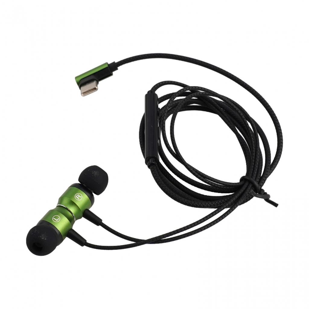 ABS Wired Control Headphones High Fidelity Bass Black