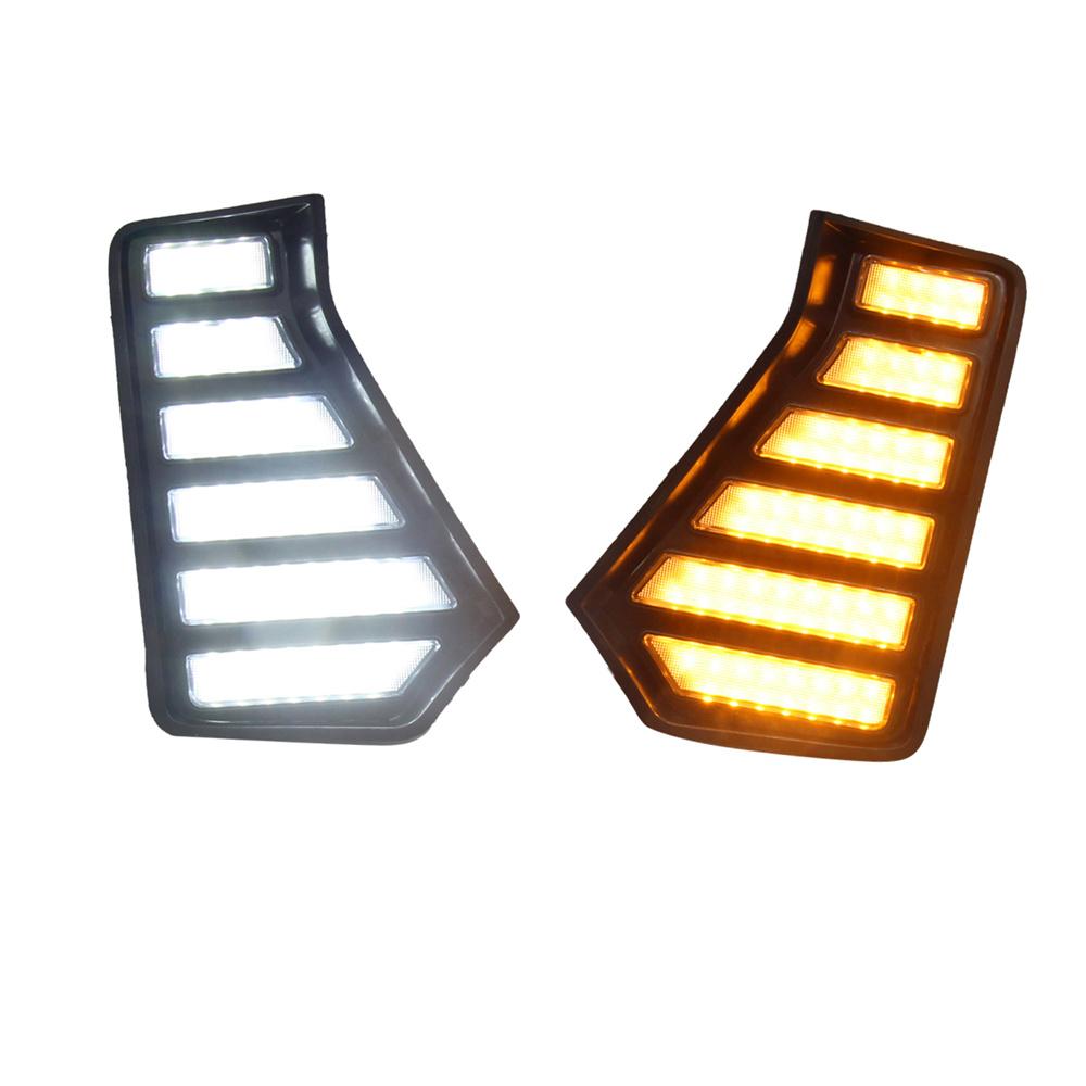 Pair Front Fog Light Side Grille Daytime Running Lamp DRL For Toyota Tacoma 2024