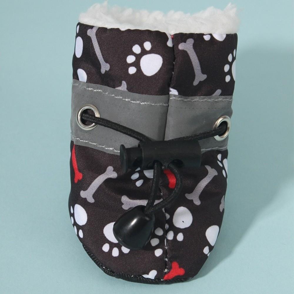 4Pcs Anti-slip Winter Dog Shoes Warm Pet Snow Boots Fashion Pet Shoes for Small Medium Dog