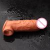 15.6cm Penis Enlargement Sleeve Double Bondage Penis Sleeve Extender Thicken Condom Delay Ejaculation Sex Toys for Men Sm Games